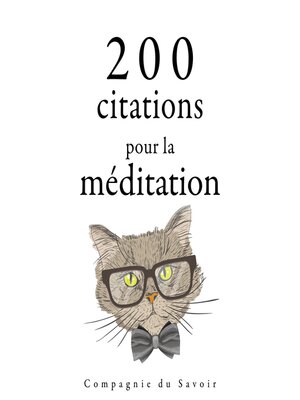 cover image of 200 citations pour la méditation